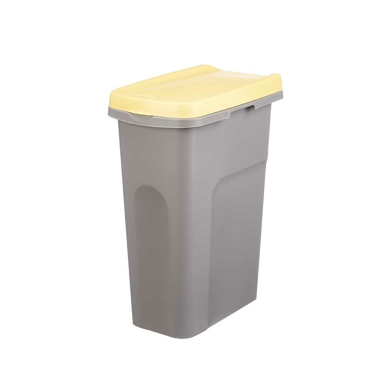 Corbeille à papier Stefanplast Jaune Gris Plastique 25 L (6 Unités)