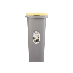 Rubbish bin Stefanplast Yellow Grey Plastic 25 L (6 Units)