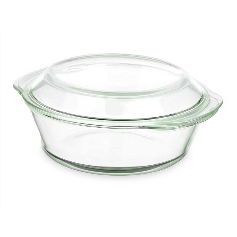 Casserole with lid Vivalto CA1-20 Transparent Borosilicate Glass 2 L (8 Units)