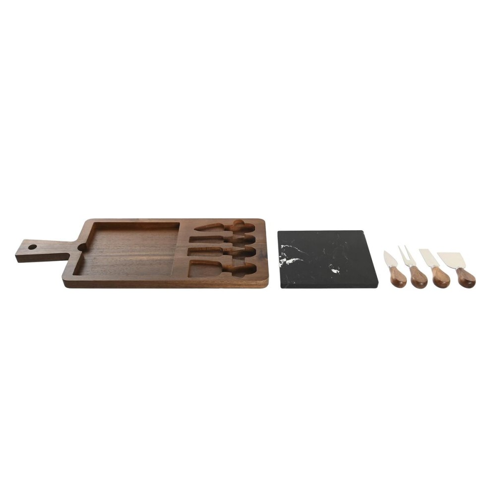 Käseschneidebrett DKD Home Decor Braun Schwarz 49 x 19 x 2 cm