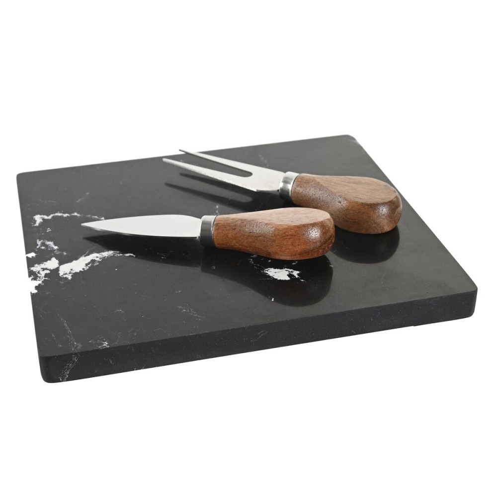 Käseschneidebrett DKD Home Decor Braun Schwarz 49 x 19 x 2 cm