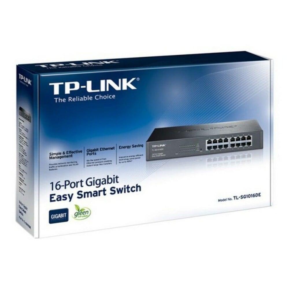 Commutateur Réseau Armoire TP-Link TL-SG1016DE RJ45 32 Gbps Noir