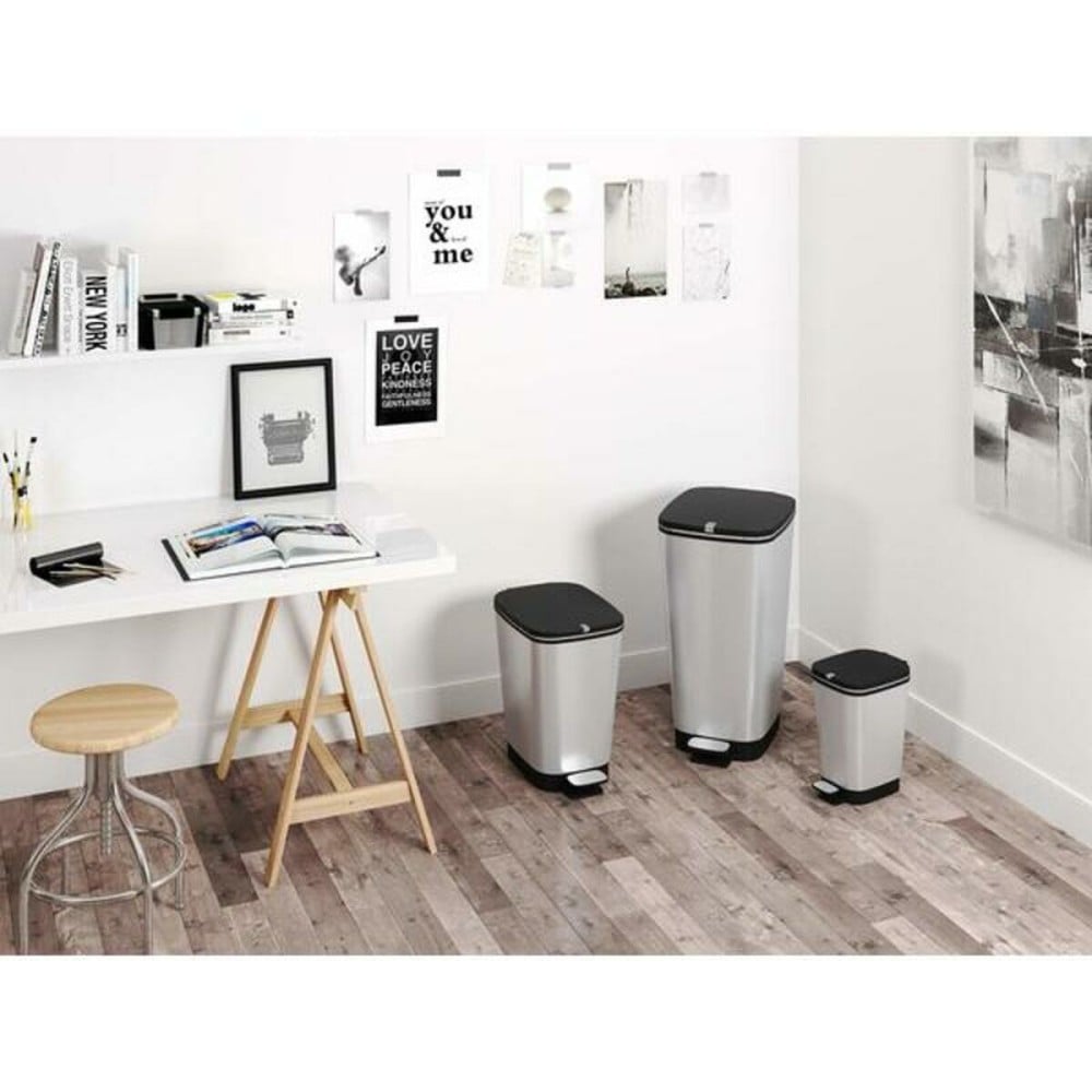 Seau à déchets avec pédale Curver Chic Acier inoxydable 50 L Argenté