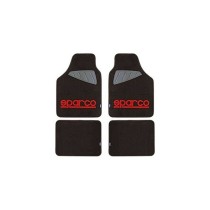 Set de tapis de voitures Sparco SPC1903 Universel Noir/Rouge (4 pcs)