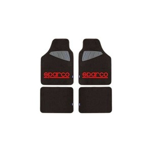 Set de tapis de voitures Sparco SPC1903 Universel Noir/Rouge (4 pcs)