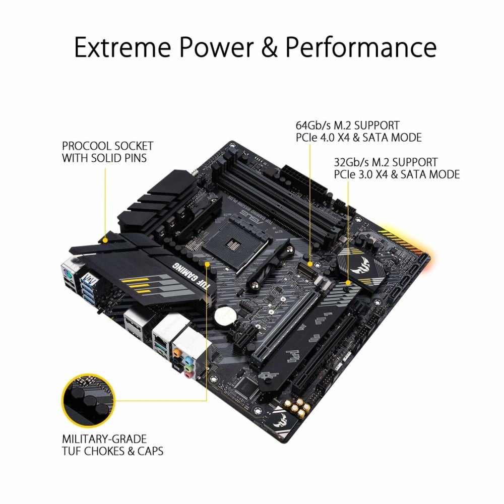 Carte Mère Asus TUF GAMING B550M-PLUS AMD B550