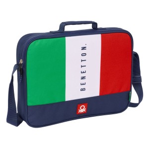 School Satchel Benetton Flag Navy Blue 38 x 28 x 6 cm