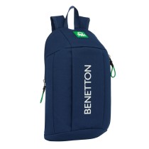 Casual Backpack Benetton Green Navy Blue 22 x 39 x 10 cm