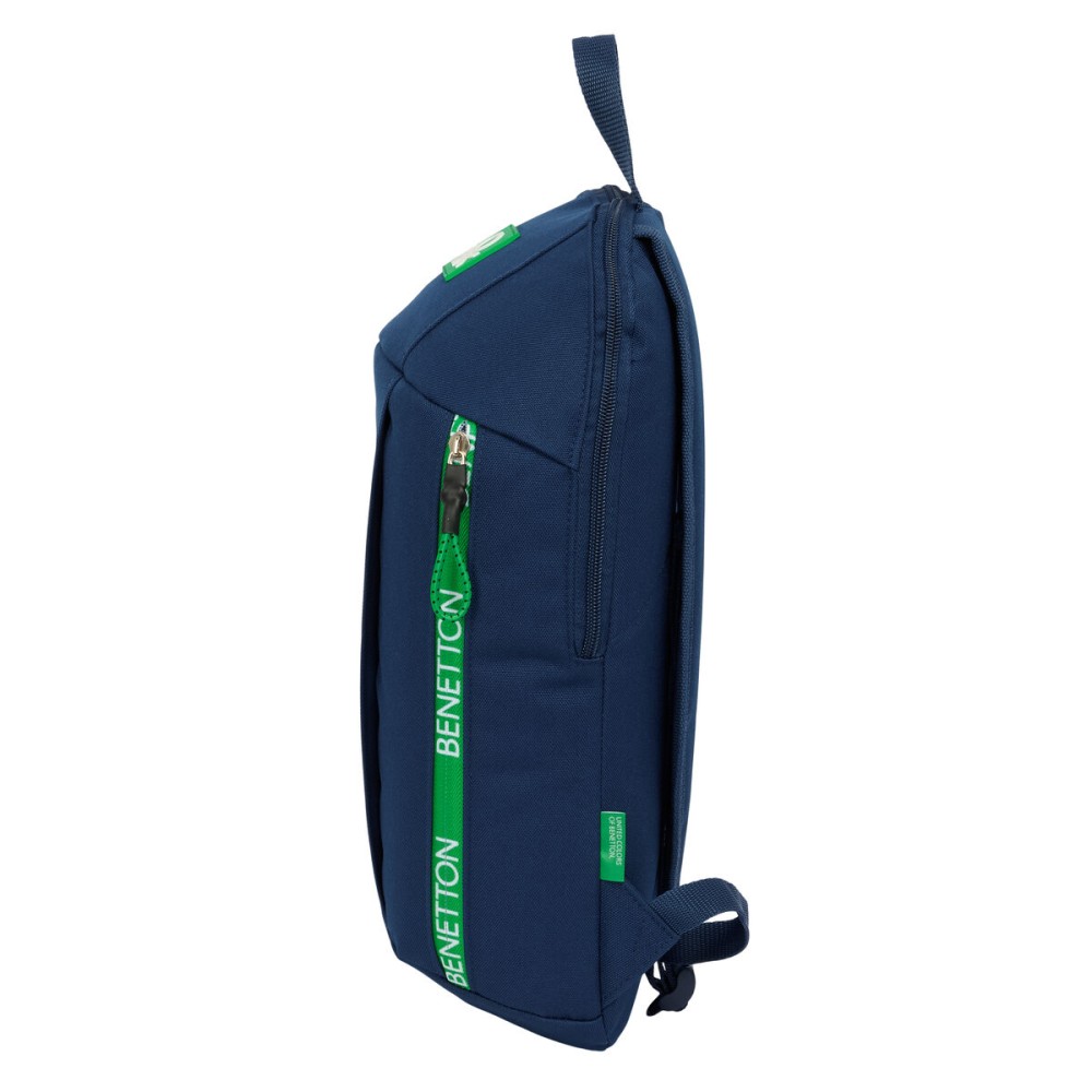 Casual Backpack Benetton Green Navy Blue 22 x 39 x 10 cm