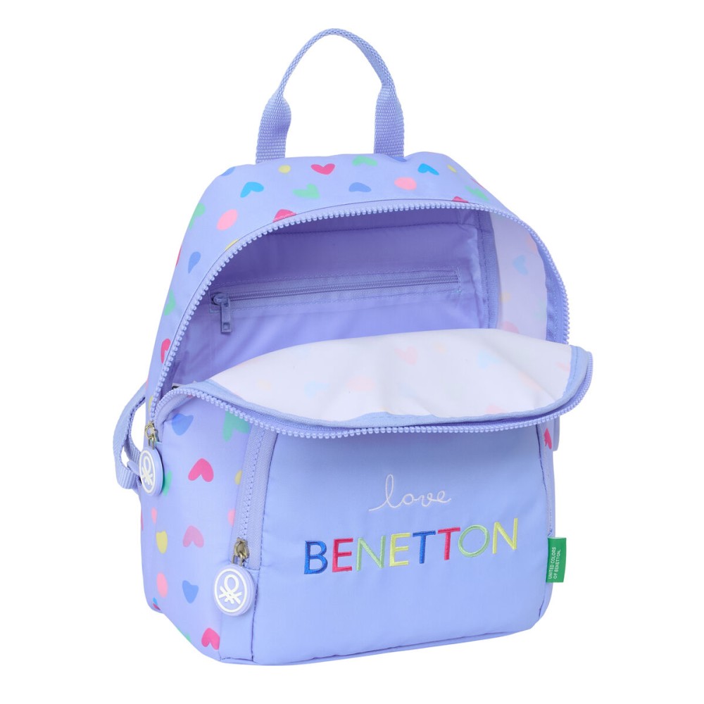 Casual Backpack Benetton Lila Lilac 25 x 30 x 13 cm