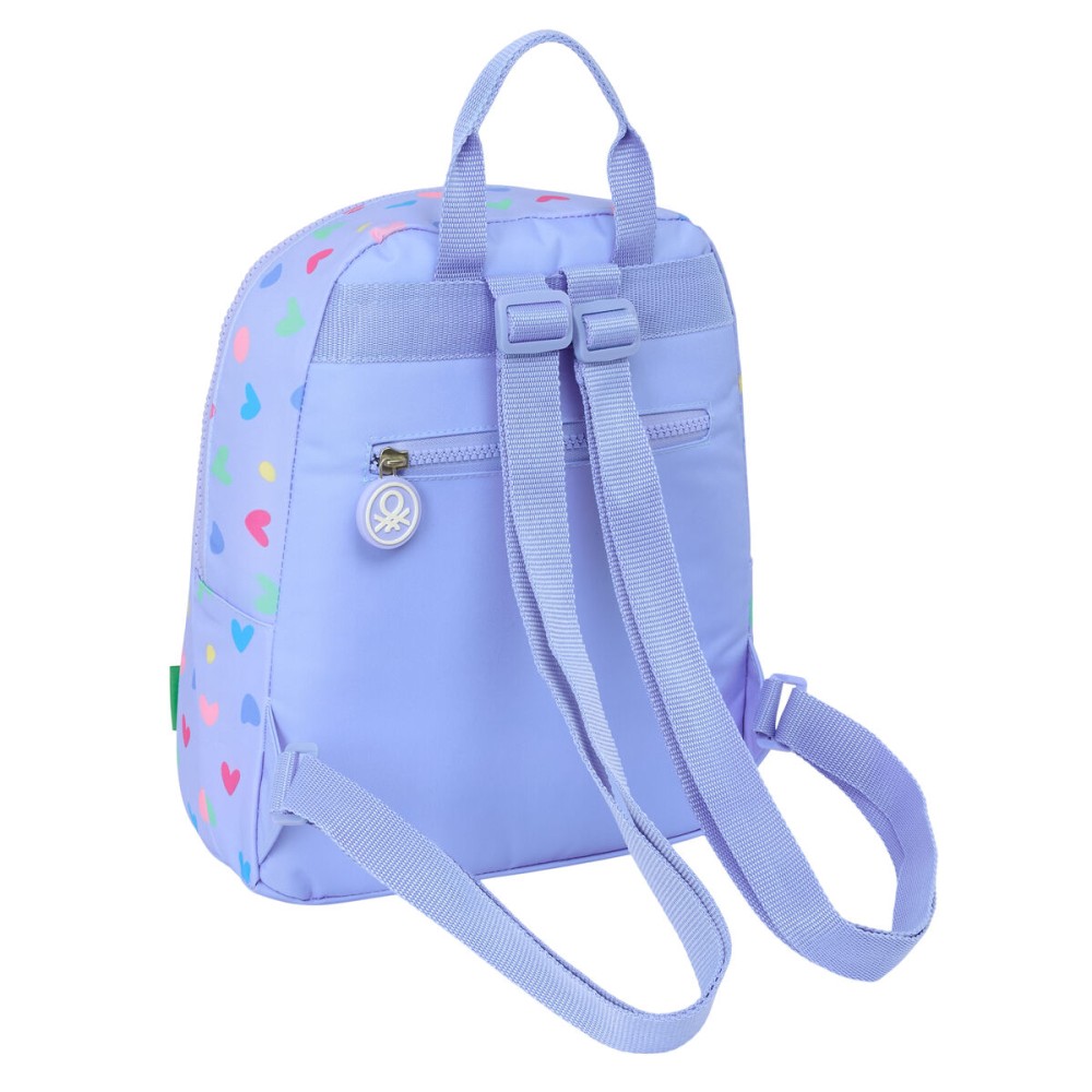 Casual Backpack Benetton Lila Lilac 25 x 30 x 13 cm