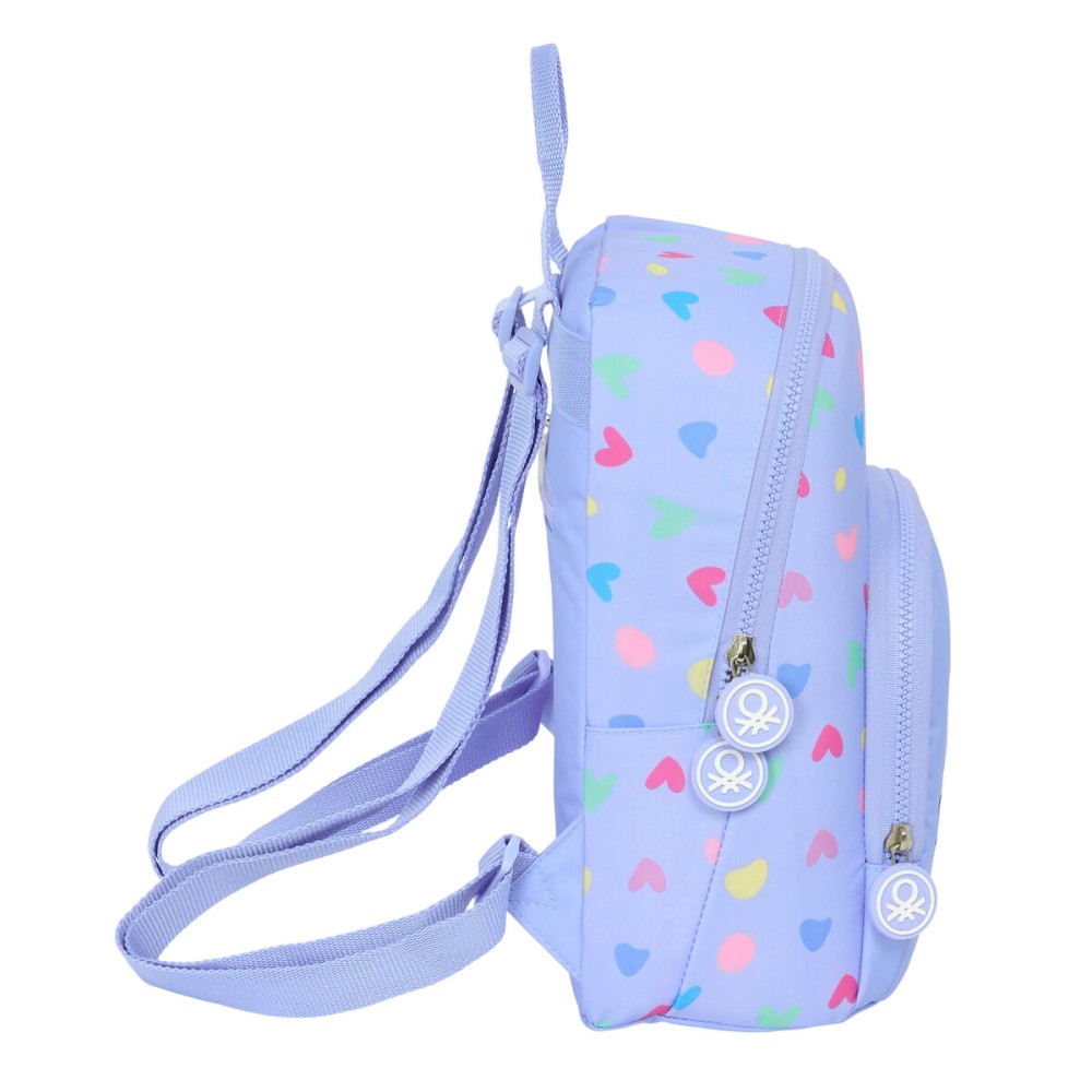 Casual Backpack Benetton Lila Lilac 25 x 30 x 13 cm