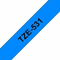 Ruban Laminé pour Etiqueteuses Brother Tape TZE531 Bleu 12 mm