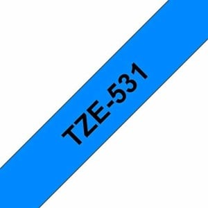 Laminiertes Klebeband zur Kennzeichnung von Maschinen Brother Tape TZE531 Blau 12 mm