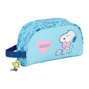 Reise-Toilettentasche Snoopy Love Hellblau 26 x 16 x 9 cm