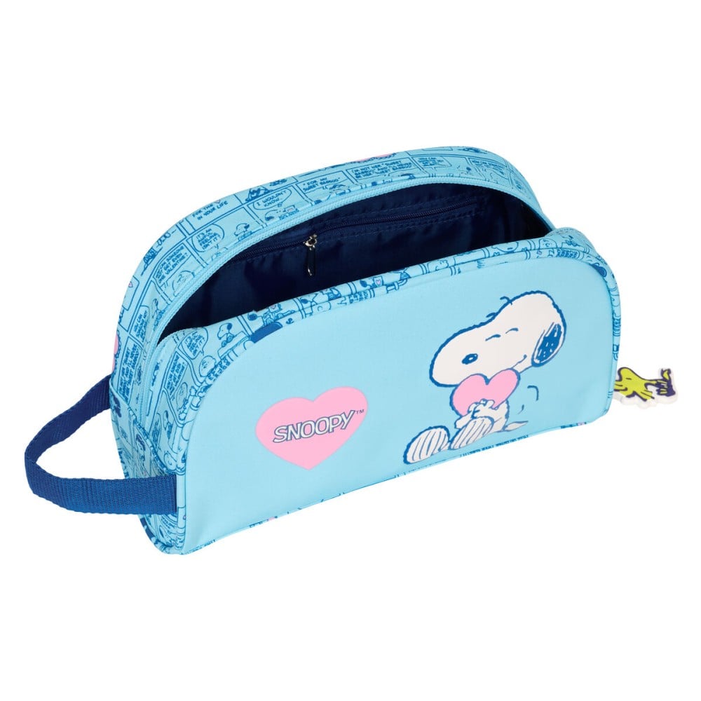 Nécessaire de Voyage Snoopy Love Bleu clair 26 x 16 x 9 cm