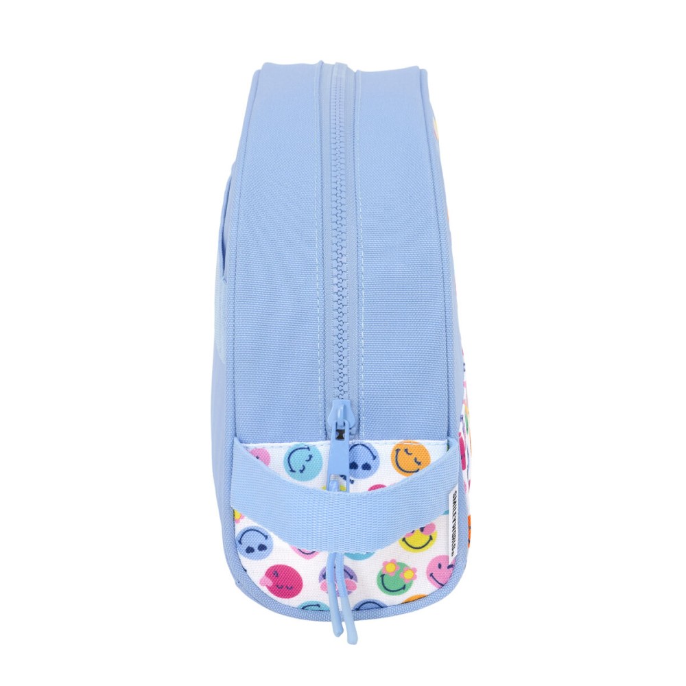 Reise-Toilettentasche Smiley Joyful Bunt Hellblau Wiederverwertbar 28 x 18 x 10 cm