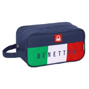 Schuhtasche für die Reise Benetton Flag Marineblau 29 x 15 x 14 cm