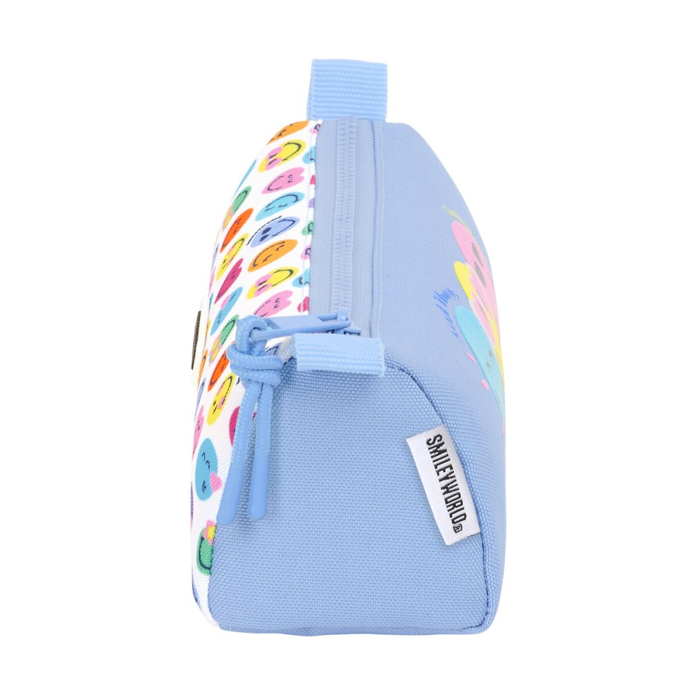 Holdall Smiley Joyful Multicolour Light Blue 21 x 8 x 7 cm