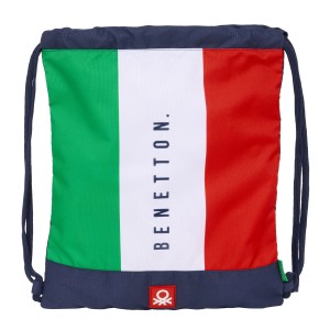 Backpack with Strings Benetton Flag Navy Blue 35 x 40 x 1 cm