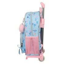 School Rucksack with Wheels Frozen Ice magic Blue 28 x 34 x 10 cm