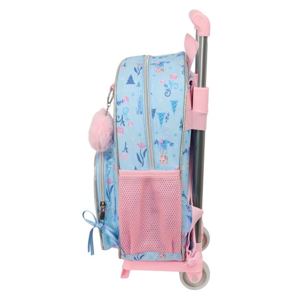 Schulrucksack mit Rädern Frozen Ice magic Blau 28 x 34 x 10 cm