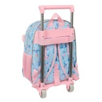 School Rucksack with Wheels Frozen Ice magic Blue 28 x 34 x 10 cm