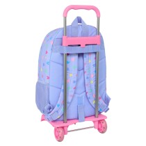 School Rucksack with Wheels Benetton Lila Lilac 30 x 46 x 14 cm