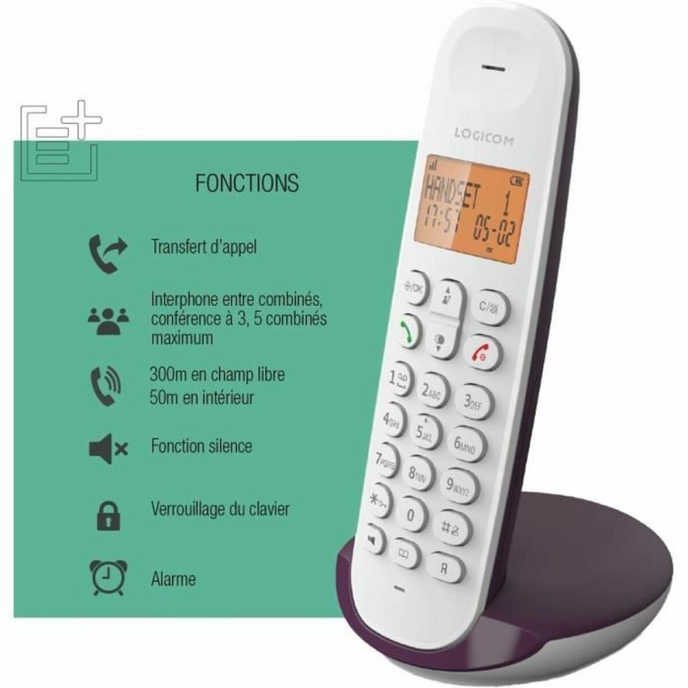 Landline Telephone Logicom DECT ILOA 150 SOLO Aubergine