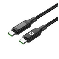 USB-C Cable Celly USBCUSBC100WLED Black 2 m