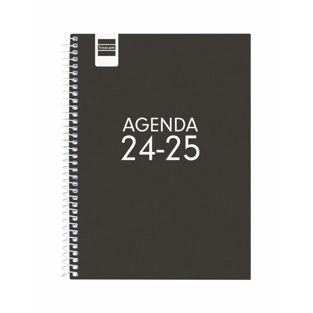 Diary Finocam COOL Black Quarto 15,5 x 21,2 cm 2024-2025