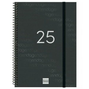 Diary Finocam YEAR Black A5 15,5 x 21,2 cm 2025