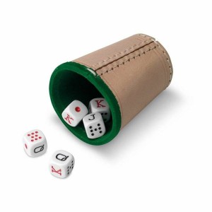 Shaker with Poker Dice Cayro