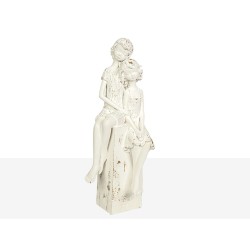 Figurine Décorative Romimex Blanc Résine Enfants 15 x 39 x 12 cm