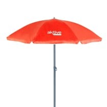 Sunshade Aktive UV50 Ø 180 cm Coral Polyester Aluminium 180 x 187 x 180 cm (12 Units)