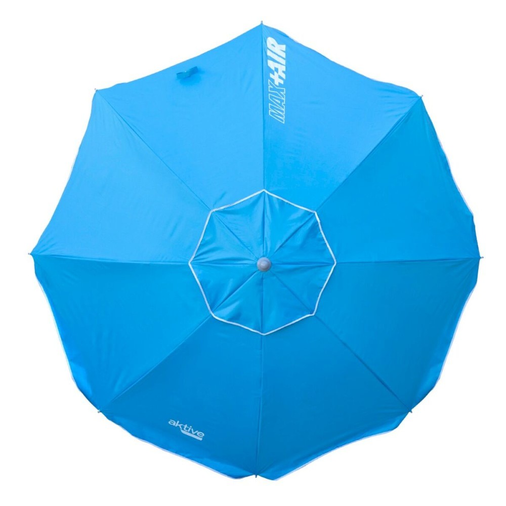 Parasol Aktive UV50 Ø 200 cm Bleu Polyester Aluminium 200 x 198,5 x 200 cm (6 Unités)