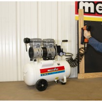 Air Compressor MECAFER 425523 Horizontal Silent 8 bar 24 L