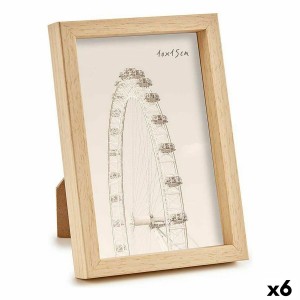 Photo frame WPC1020ML-1 Brown Natural Plastic (6 Units)