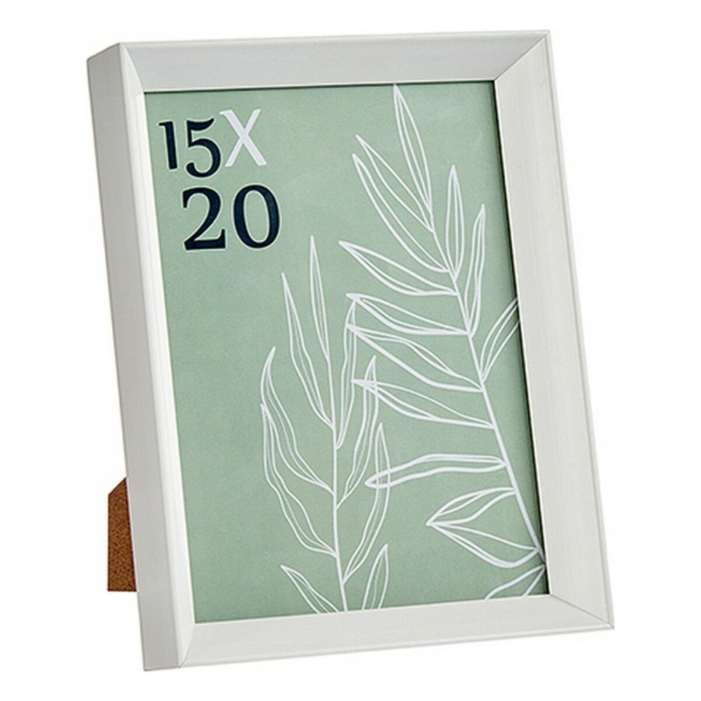 Photo frame WPC0235MG-3-WH White Glass Plastic (6 Units)