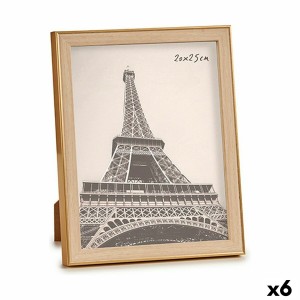 Photo frame WPC1920MG-4 Brown Golden Glass polypropylene (6 Units)