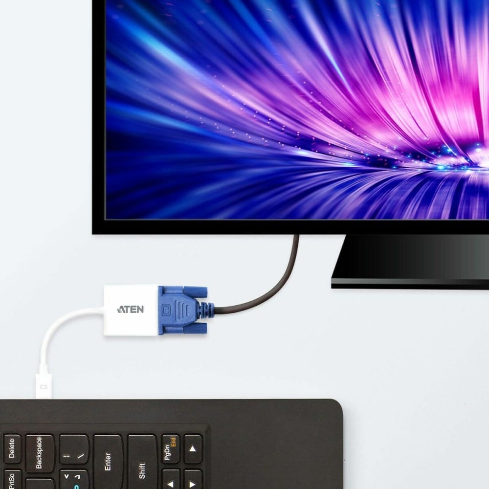 DisplayPort-Kabel Aten VC920-AT Weiß Schwarz Grau