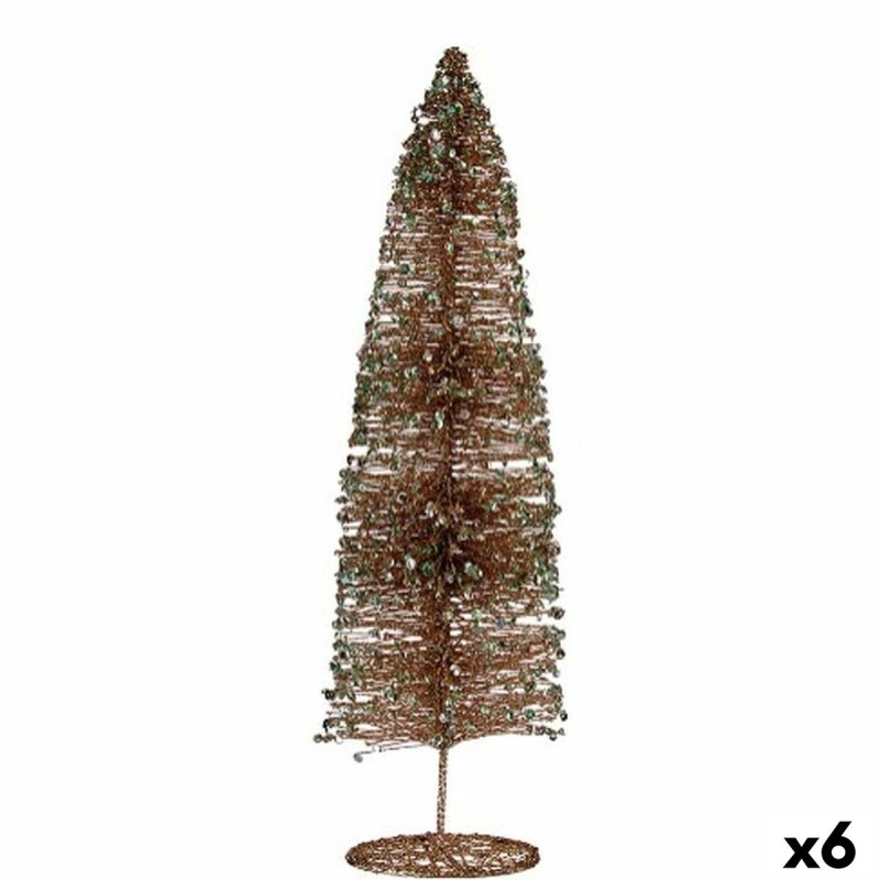 Weihnachtsbaum Pailletten champagne 10 x 40 x 10 cm (6 Stück)