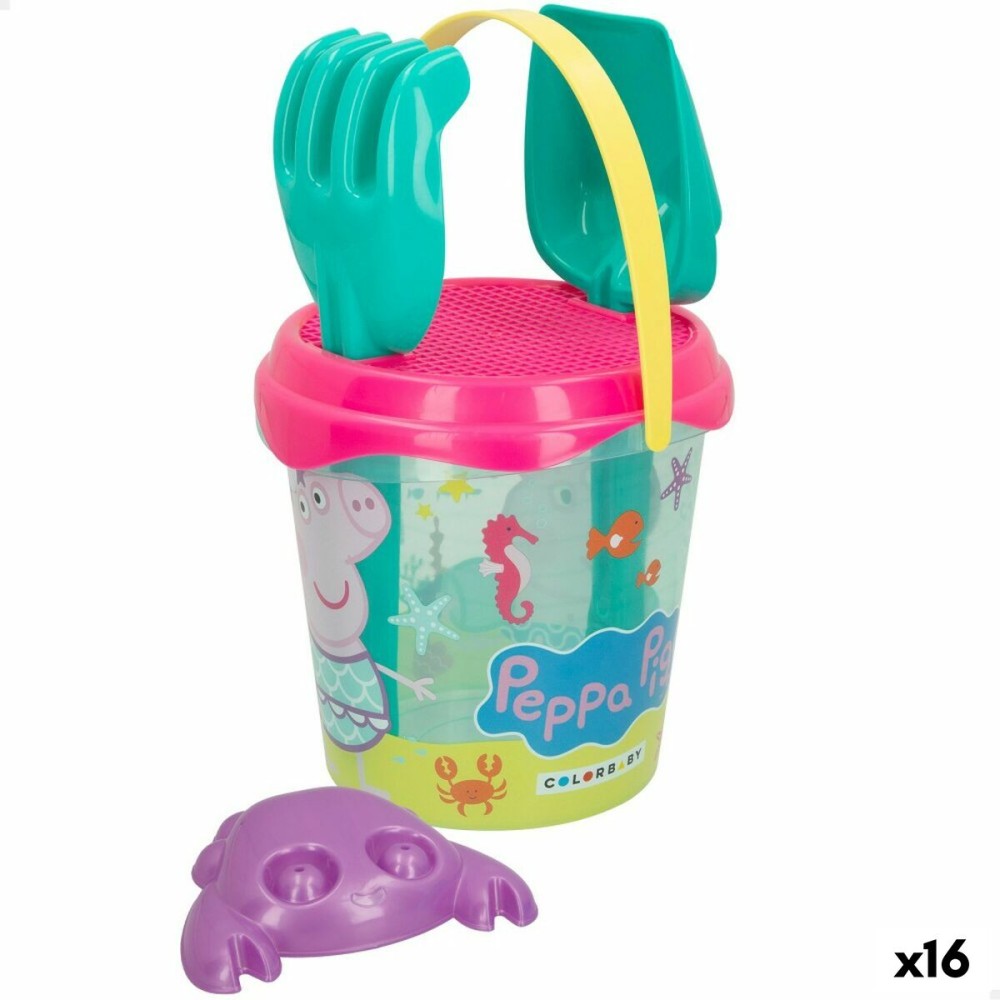 Strandspielzeuge-Set Peppa Pig Ø 18 cm (16 Stück)