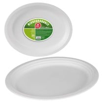 Plate set Best Products Green Sugar Cane ø 32 cm Biodegradable Disposable 25 Units