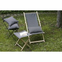 Sun-lounger Jardin Prive Brown Grey 132 x 55 x 35 cm beech wood