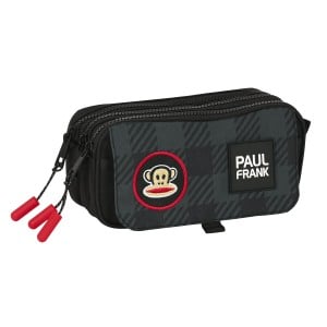 Dreifaches Mehrzweck-Etui Paul Frank Campers Schwarz (21,5 x 10 x 8 cm)