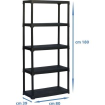 Shelves TOOD Resin 5 Shelves 30 Kg 39 x 80 x 180 cm