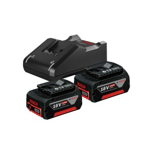 Ladegerät und wiederaufladbarer Batteriesatz BOSCH 1 600 A01 9S0 4 Ah 18 V