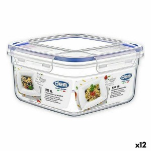 Lunchbox hermetisch Dem 1,5 L 18 x 18 x 10 cm (12 Stück)