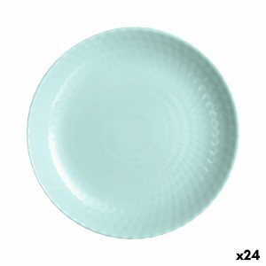 Assiette plate Luminarc Pampille Turquoise verre (25 cm) (24 Unités)